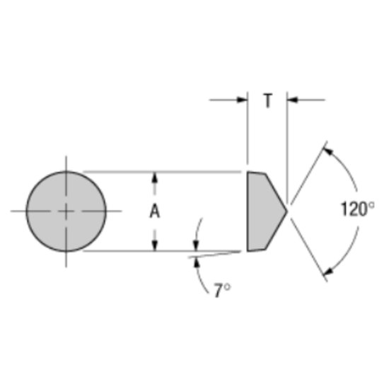 Picture of RCGN4V CC-60 Romay RCGN120700 CC-60 Round Positive Whisker Ceramic 0.5000 12.70mm Radius Finishing, Semi Finishing